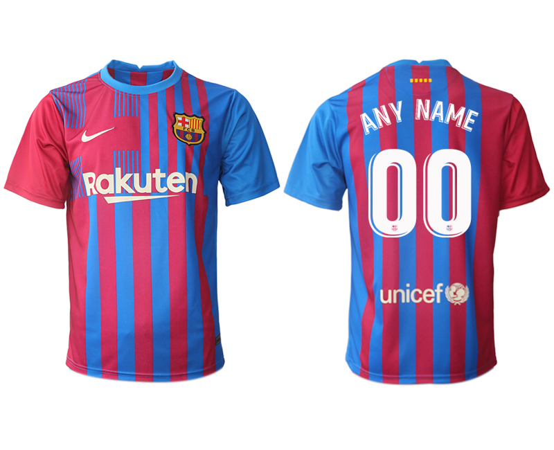 Men 2021-2022 Club Barcelona home aaa version red customized Nike Soccer Jerseys->customized soccer jersey->Custom Jersey